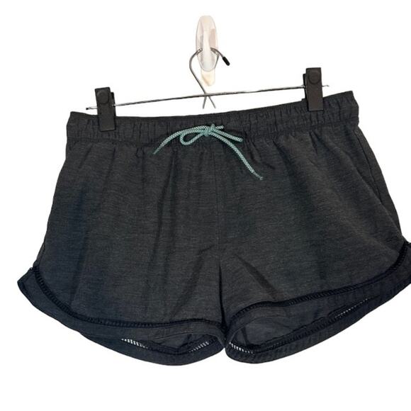 Prana Black Drawstring Waist Athletic Running Gym Casual Shorts Women Sz M - Picture 1 of 10